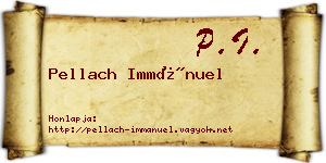 Pellach Immánuel névjegykártya